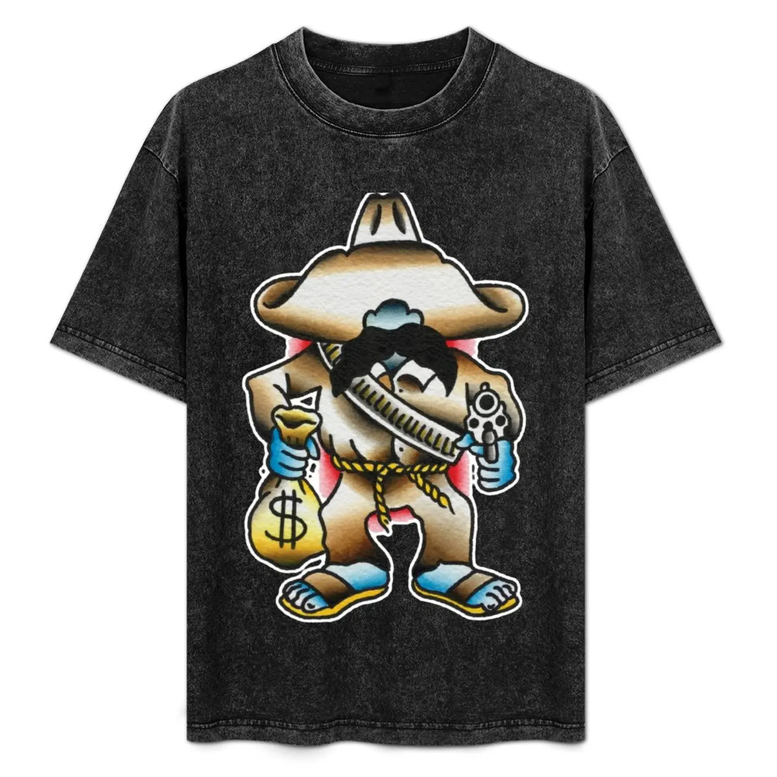 Traditional Bandit Tattoo Design T-Shirt Work Duty Casual T-Shirt
Traditional Bandit Tattoo Design T-Shirt Work Duty Casual T-Shirt