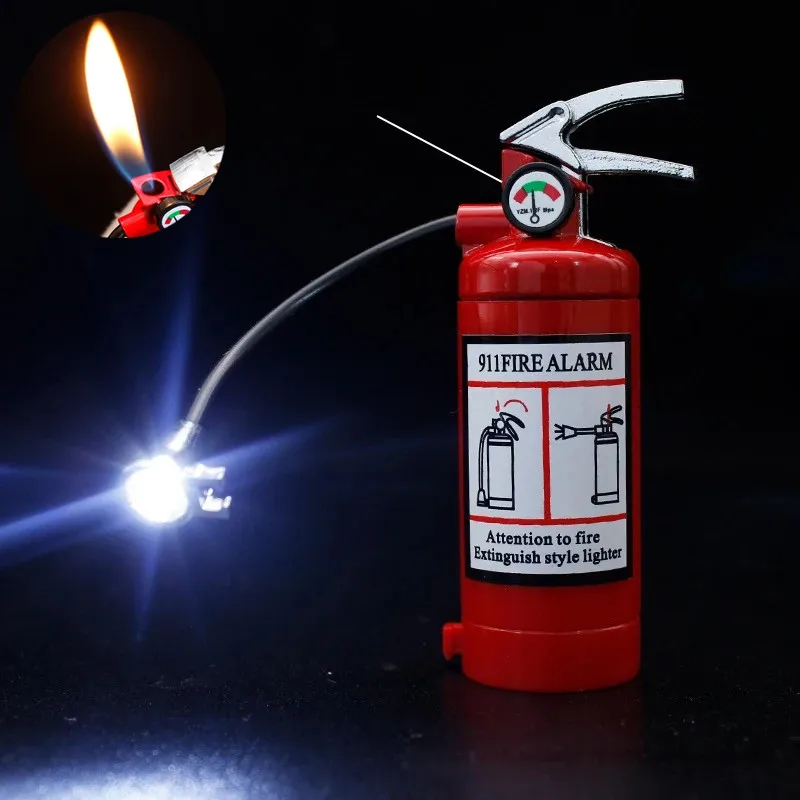 Fire Extinguisher Torch Lighter Flash Light Free Fire Butane Gas Cigar Cigarette Lighters Creative Smoking Accessories Nice Gift
Fire Extinguisher Torch Lighter Flash Light Free Fire Butane Gas Cigar Cigarette Lighters Creative Smoking Accessories Nice Gift