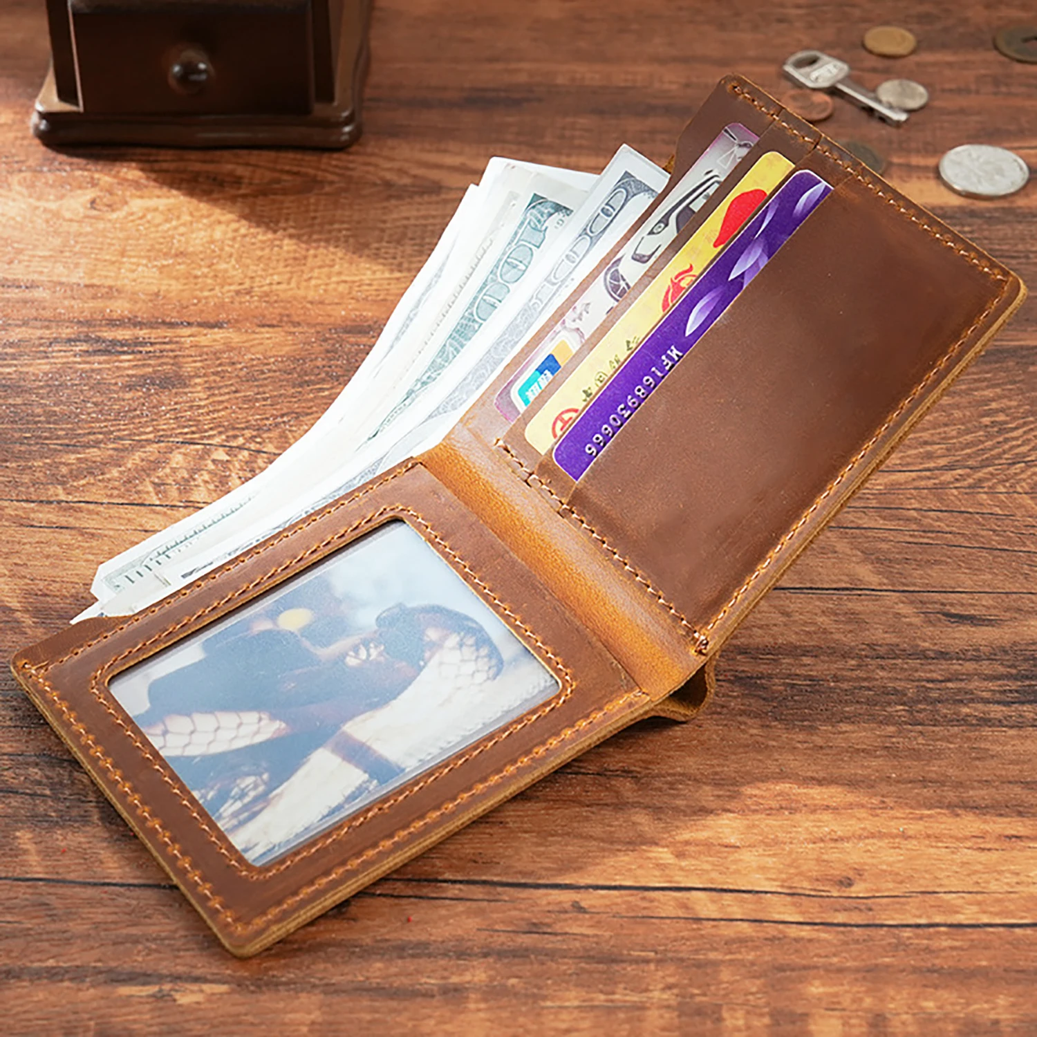 AIGUONIU 100% Genuine Cow Leather Wallets Bifold Purse Vintage Crazy Horse Leather Clutch Men Wallets Retro Coin Pocket Men Wall
AIGUONIU 100% Genuine Cow Leather Wallets Bifold Purse Vintage Crazy Horse Leather Clutch Men Wallets Retro Coin Pocket Men Wall