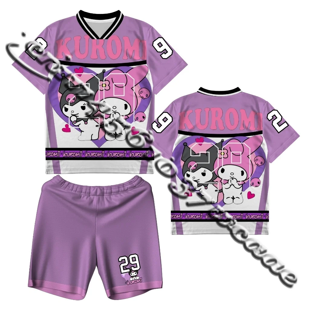 Universal Sanrio Brand Family Kuromi Jersey Set Casual Loose Fit T-shirt Shorts Summer Casual Maternity Wear 2026
Universal Sanrio Brand Family Kuromi Jersey Set Casual Loose Fit T-shirt Shorts Summer Casual Maternity Wear 2026