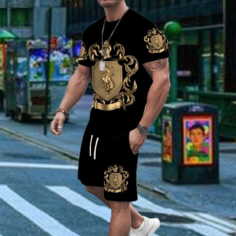 3D Digital Print Men's Fashion Short Sleeve Shorts Set Outdoor Street Men's Sports Shorts Summer Daily Casual Men's T-shirt
3D Digital Print Men's Fashion Short Sleeve Shorts Set Outdoor Street Men's Sports Shorts Summer Daily Casual Men's T-shirt