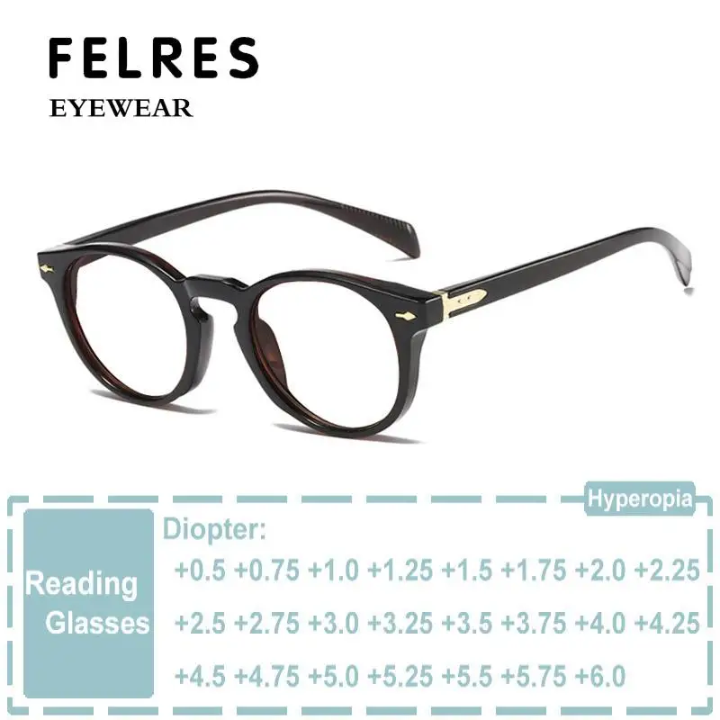 Retro Round Brand Rivet Glasses Frame Optical Blue Light Reading Presbyopia Glasses Transparent Computer Eyeglasses Magnifier
Retro Round Brand Rivet Glasses Frame Optical Blue Light Reading Presbyopia Glasses Transparent Computer Eyeglasses Magnifier