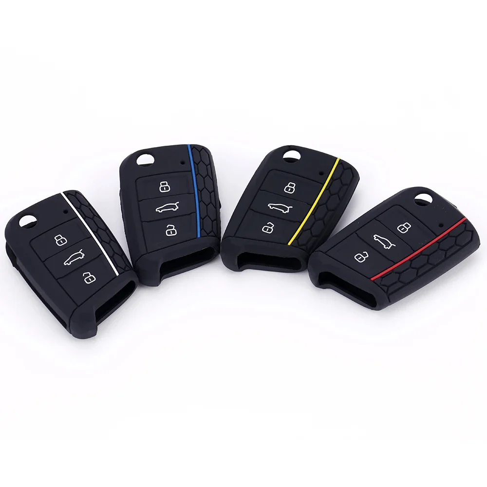 Car Key Case Silicone Cover for VW Golf 7 MK7 3 Buttons Flip Folding Remote Key Fob for Seat for Skoda Car Accessories
Car Key Case Silicone Cover for VW Golf 7 MK7 3 Buttons Flip Folding Remote Key Fob for Seat for Skoda Car Accessories