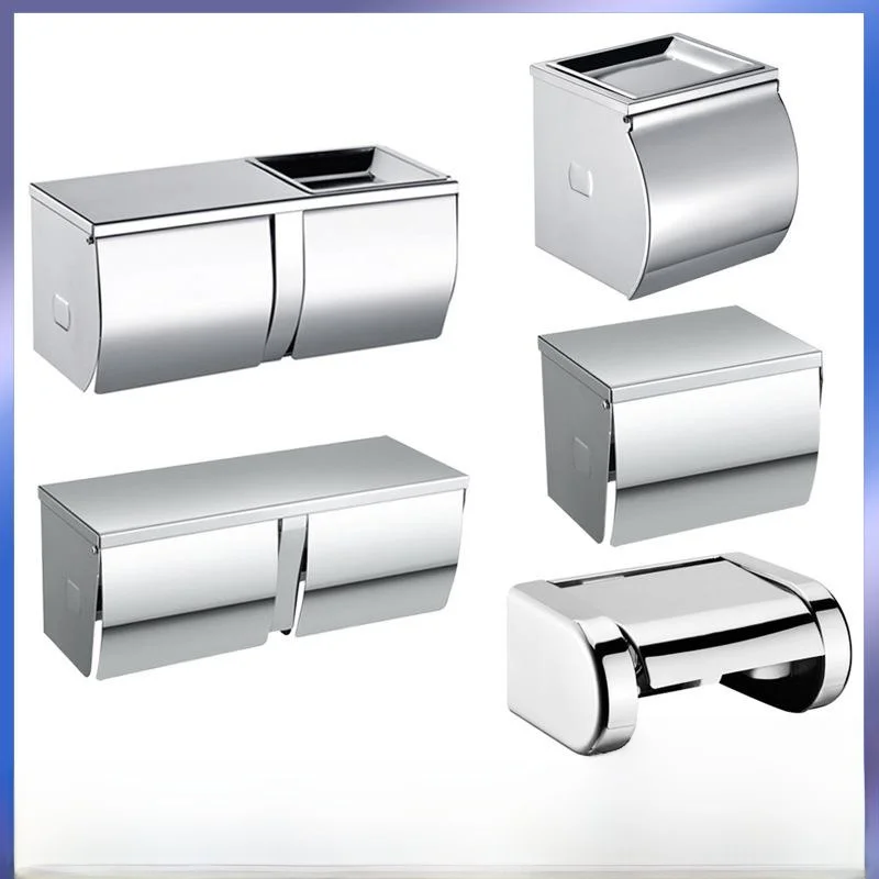 Double Roll Stainless Steel Toilet Paper Holder with Ashtray Wall Mounted Sanitary Napkin Storage Box Public Place Suitable
Double Roll Stainless Steel Toilet Paper Holder with Ashtray Wall Mounted Sanitary Napkin Storage Box Public Place Suitable
