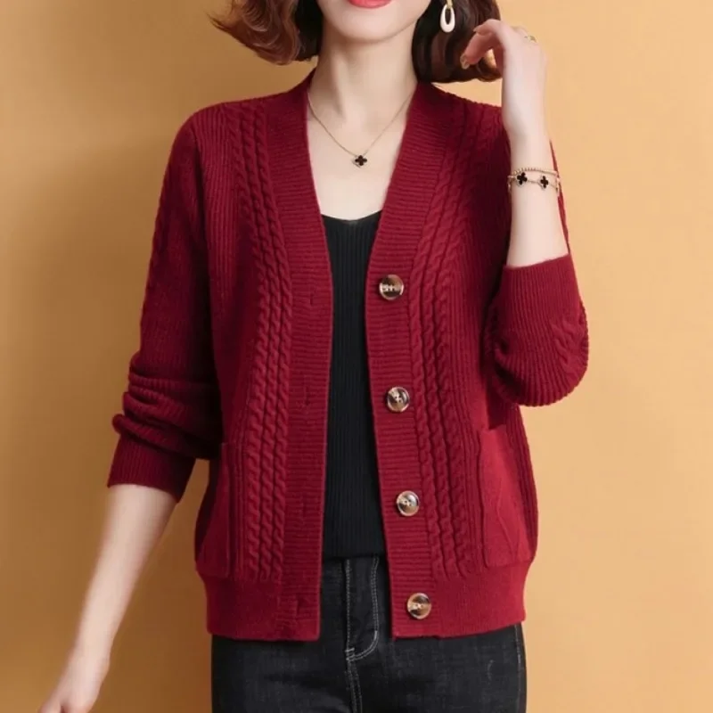 Cardigan for Women Coat Outerwear Knitted Sweater Woman Loose Solid Office Wear Long Sleeve Elegant Jackets 2024 Trend Fashion
Cardigan for Women Coat Outerwear Knitted Sweater Woman Loose Solid Office Wear Long Sleeve Elegant Jackets 2024 Trend Fashion