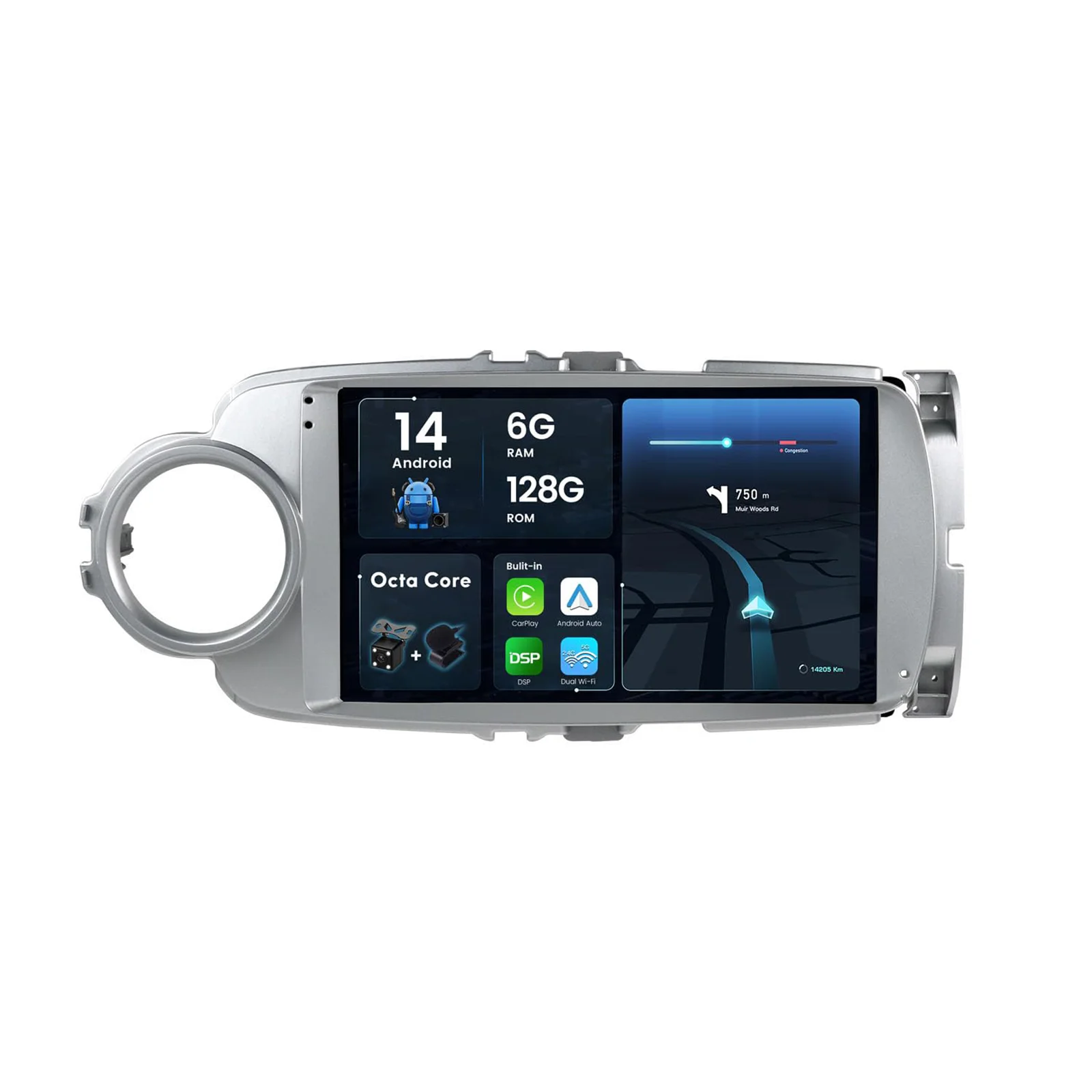 Android car radio for Toyota Yaris/GRMN 2012-2017 stereo screen GPS navigation,Carplay,Android Auto,Bluetooth,FM RDS radio,SWC
Android car radio for Toyota Yaris/GRMN 2012-2017 stereo screen GPS navigation,Carplay,Android Auto,Bluetooth,FM RDS radio,SWC