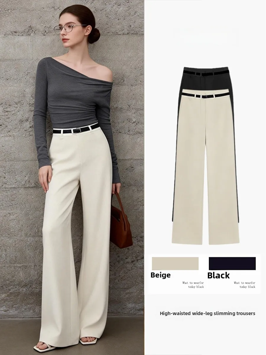 High Waist Wide Leg Pants Women's Spring Summer New Style Korean Version Straight Cut Pants Slimming Casual Suit Pants
High Waist Wide Leg Pants Women's Spring Summer New Style Korean Version Straight Cut Pants Slimming Casual Suit Pants