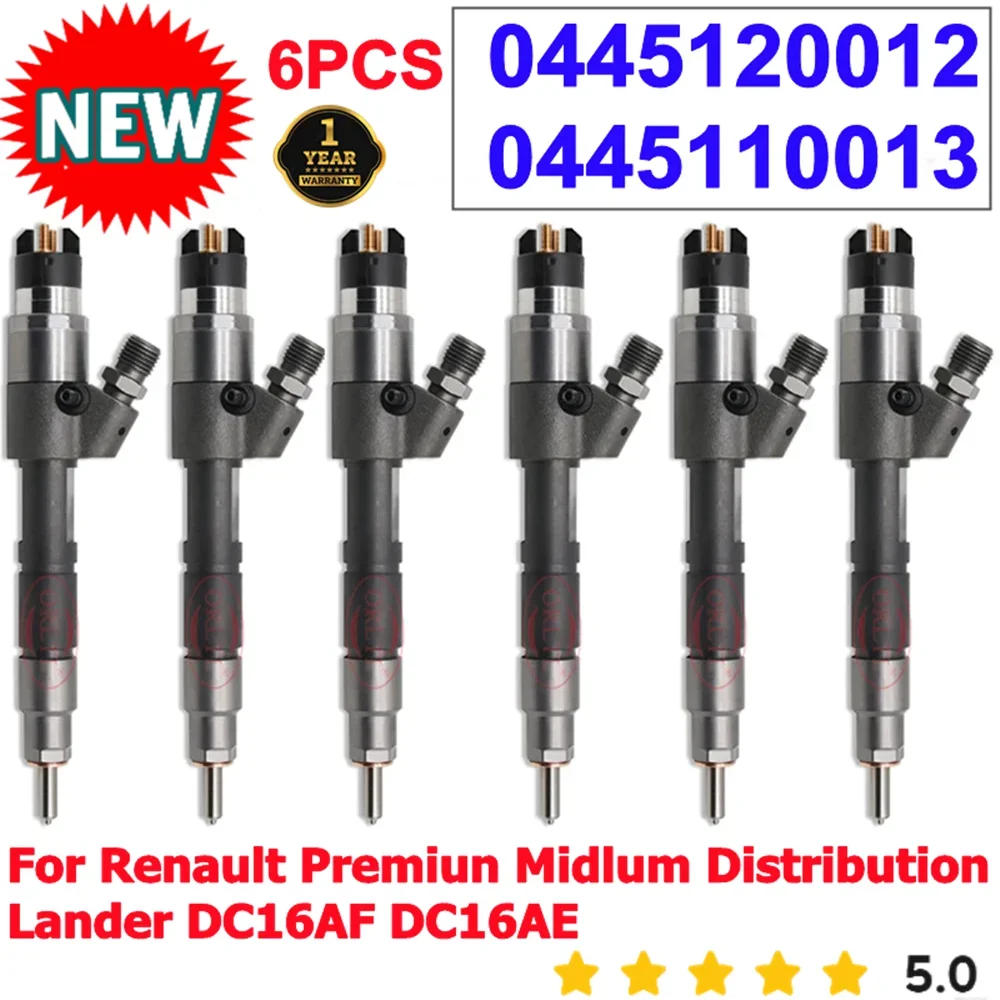 6 pcs 0445120013 0445120012 5010450532 Injector Nozzle 0 445 120 013 for Renault Premiun Midlum Distribution/Lander DC16AF
6 pcs 0445120013 0445120012 5010450532 Injector Nozzle 0 445 120 013 for Renault Premiun Midlum Distribution/Lander DC16AF