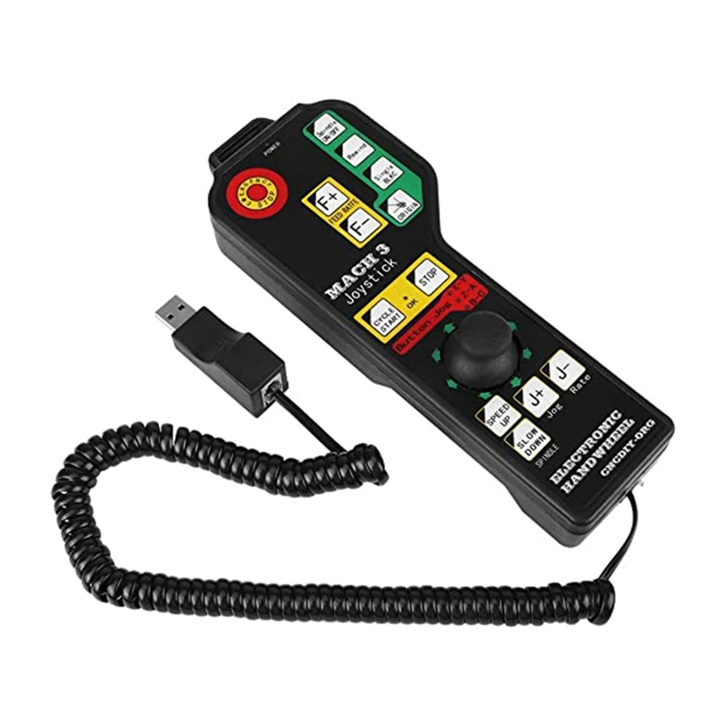 1 Pcs CNC Controller CNC Engraving Machine Manual Controller Black Metal USB Connector 6-Axle Control
1 Pcs CNC Controller CNC Engraving Machine Manual Controller Black Metal USB Connector 6-Axle Control