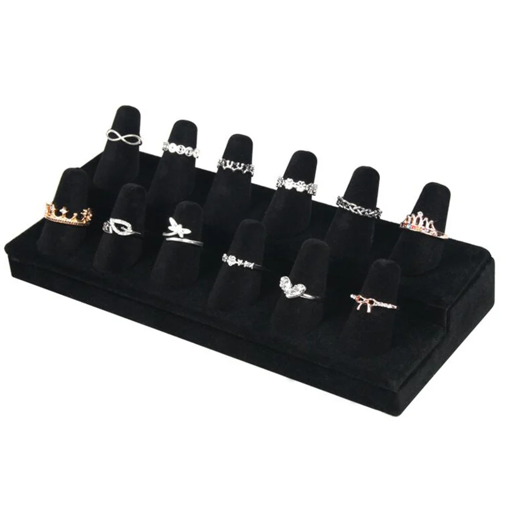 Black Flocking Ring Display Stand Holder For Jewelry Storage Counter Showcase Organizer Ring Show Shelf Protective
Black Flocking Ring Display Stand Holder For Jewelry Storage Counter Showcase Organizer Ring Show Shelf Protective