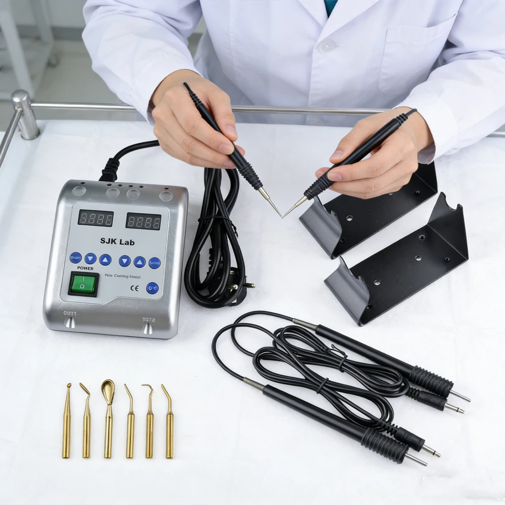 SJK Dental Electric Waxer Carving Knife Machine with Double Pen and 6 Wax Tips Kit for Dental Lab Teeth Dentistry Equipment
SJK Dental Electric Waxer Carving Knife Machine with Double Pen and 6 Wax Tips Kit for Dental Lab Teeth Dentistry Equipment