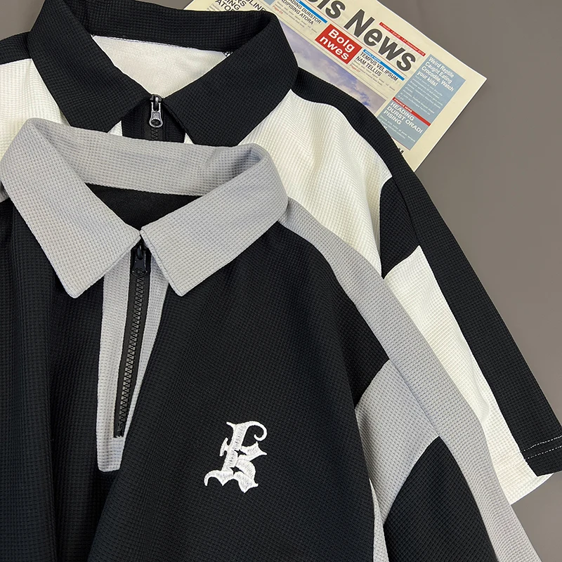 Loose Fit Men's irt Summer Heavyweight ort Sve T-irt College Sle Color Blo f Zipper Sweatirt
Loose Fit Men's irt Summer Heavyweight ort Sve T-irt College Sle Color Blo f Zipper Sweatirt