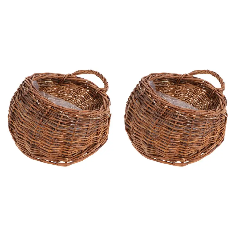 2Pcs Rattan Wicker Flower Pot Basket Balcony Hanging Decoration Wedding House Plants Wall Garden Holder Vase Storage
2Pcs Rattan Wicker Flower Pot Basket Balcony Hanging Decoration Wedding House Plants Wall Garden Holder Vase Storage
