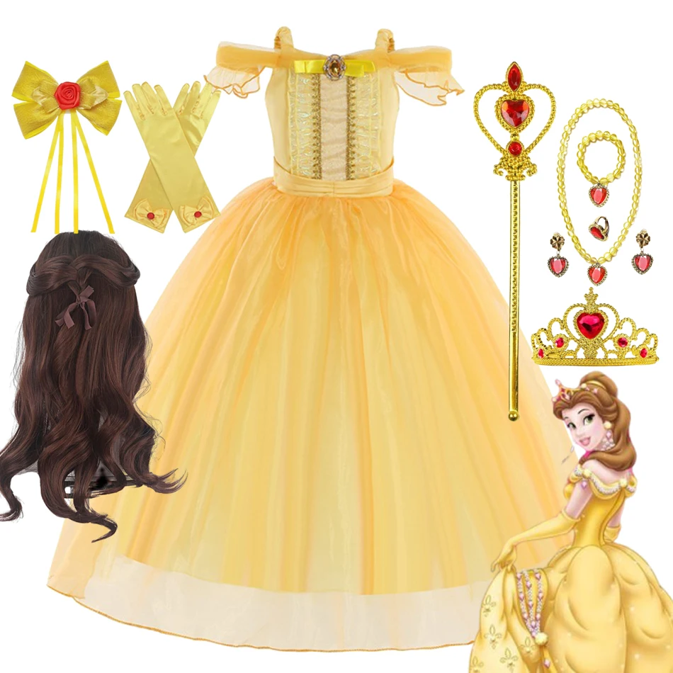 Girls Belle Princess Dress Kids Halloween Cosplay Costume Beauty and Beast Children Clothing Birthday Party Dress 
Girls Belle Princess Dress Kids Halloween Cosplay Costume Beauty and Beast Children Clothing Birthday Party Dress