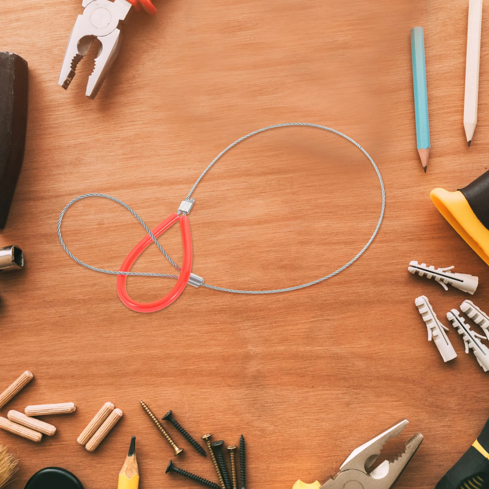 Safety Rope Accessories Thickened Steel Wire Cable Loop Double Ring Lock Security Drawstring Towing Equipment Lift Machine 
Safety Rope Accessories Thickened Steel Wire Cable Loop Double Ring Lock Security Drawstring Towing Equipment Lift Machine