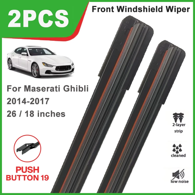 26"+18" Double Rubber Front Wiper Blades, Durable Windscreen Windshield Replacement Parts For Maserati Ghibli 2014-2017 2015
26"+18" Double Rubber Front Wiper Blades, Durable Windscreen Windshield Replacement Parts For Maserati Ghibli 2014-2017 2015