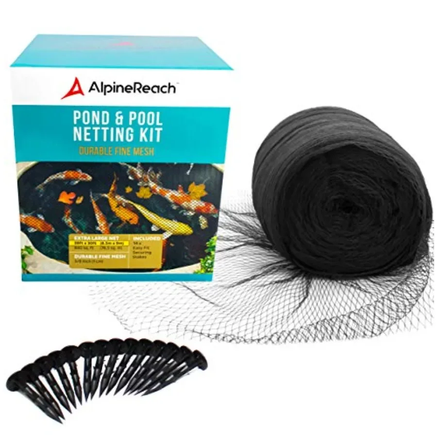 Koi pond netting kit for outdoor use, black heavy duty woven fine mesh, protects koi from herons cats predators, reusable with
Koi pond netting kit for outdoor use, black heavy duty woven fine mesh, protects koi from herons cats predators, reusable with