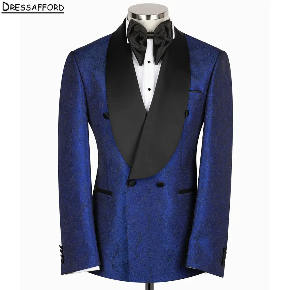 Blue Jacquard Men Business Formal Occasion Tuxedos Grooms Wedding Party Prom Male Suit 2 Piece Set Blazer Pants
Blue Jacquard Men Business Formal Occasion Tuxedos Grooms Wedding Party Prom Male Suit 2 Piece Set Blazer Pants