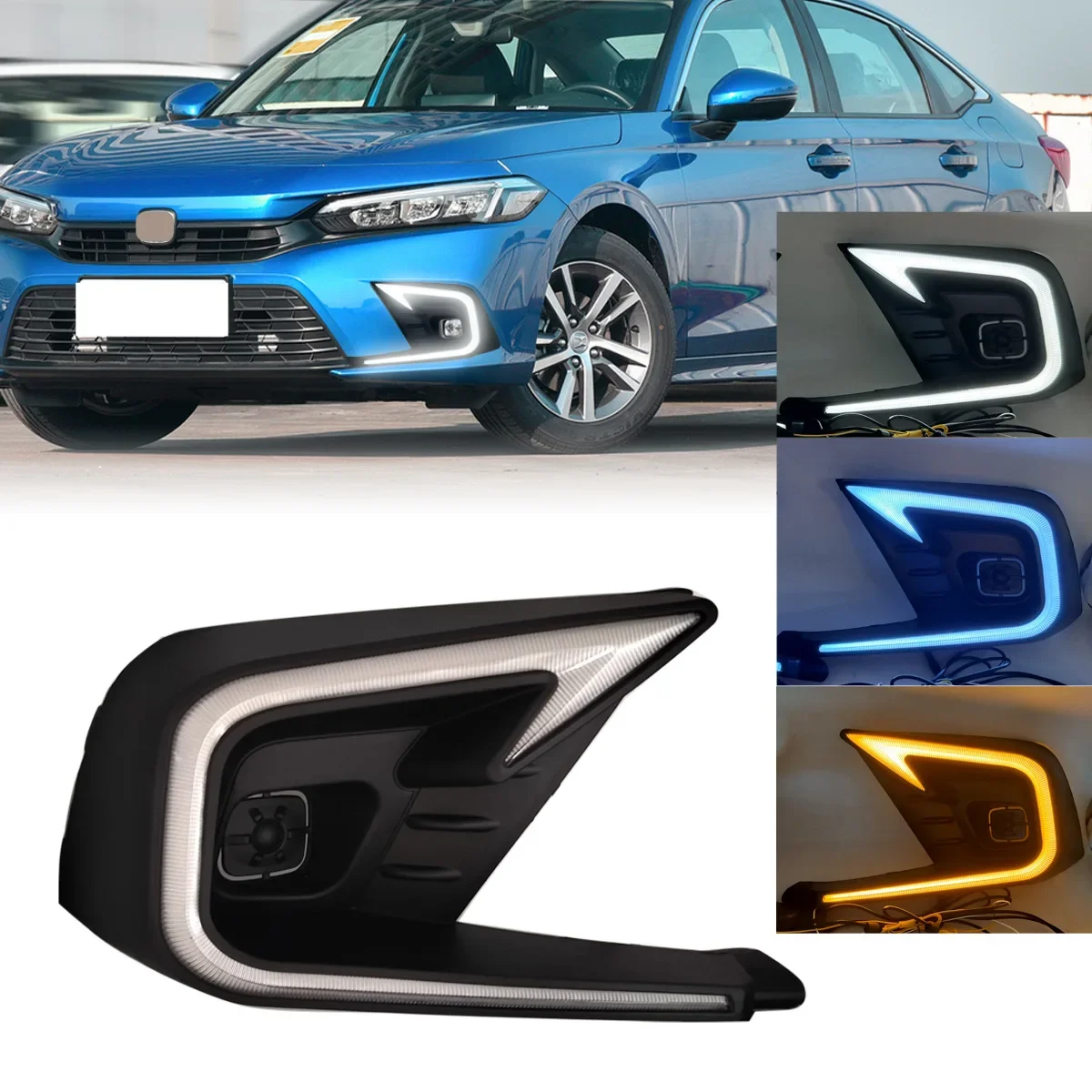 LED Car Front Bumper Foglight Fog Lights Driving Lamp for Honda Civic DRL 2022+
LED Car Front Bumper Foglight Fog Lights Driving Lamp for Honda Civic DRL 2022+