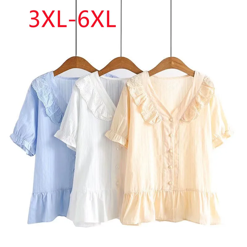 New 2023 Ladies Spring Summer Plus Size Tops For Women Large Size Short Sleeve V-neck Blue T-shirt 3XL 4XL 5XL 6XL
New 2023 Ladies Spring Summer Plus Size Tops For Women Large Size Short Sleeve V-neck Blue T-shirt 3XL 4XL 5XL 6XL