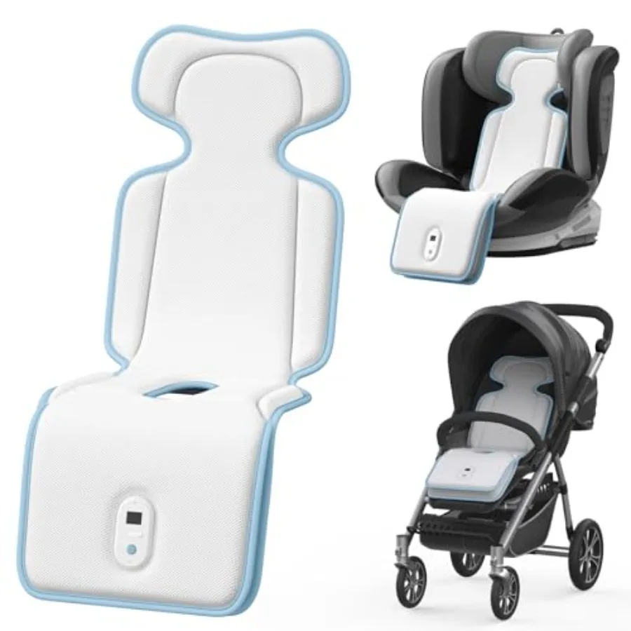 Baby Stroller Cooling Pad, 3D Breathable Carseat Cooling Pad with 2 Built-in Blower, Max 10H Ventilation 3 Speeds 10000mAh Rech
Baby Stroller Cooling Pad, 3D Breathable Carseat Cooling Pad with 2 Built-in Blower, Max 10H Ventilation 3 Speeds 10000mAh Rech