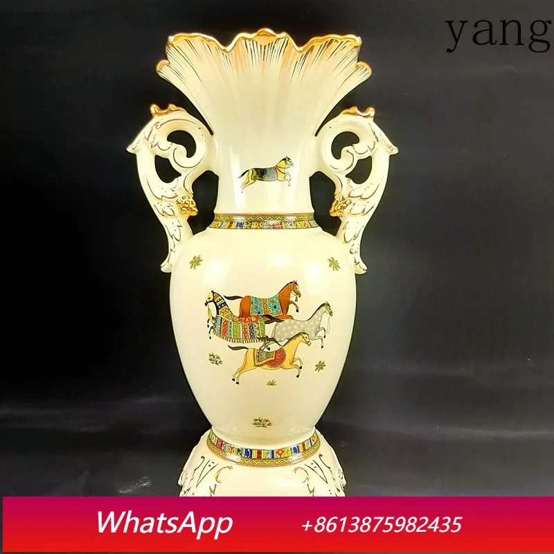 CX luxury European vase ornament living room TV cabinet floor-to-ceiling ceramic handicrafts
CX luxury European vase ornament living room TV cabinet floor-to-ceiling ceramic handicrafts