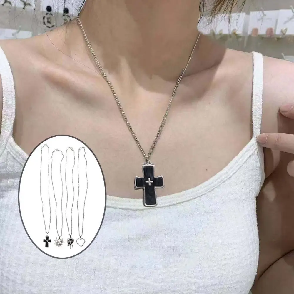 4PCS Gothic Style Thorn Love Necklace Set Prayer Personality Cross Necklace Set Deep Brown Punk Style Crucifix Pendant Chain
4PCS Gothic Style Thorn Love Necklace Set Prayer Personality Cross Necklace Set Deep Brown Punk Style Crucifix Pendant Chain