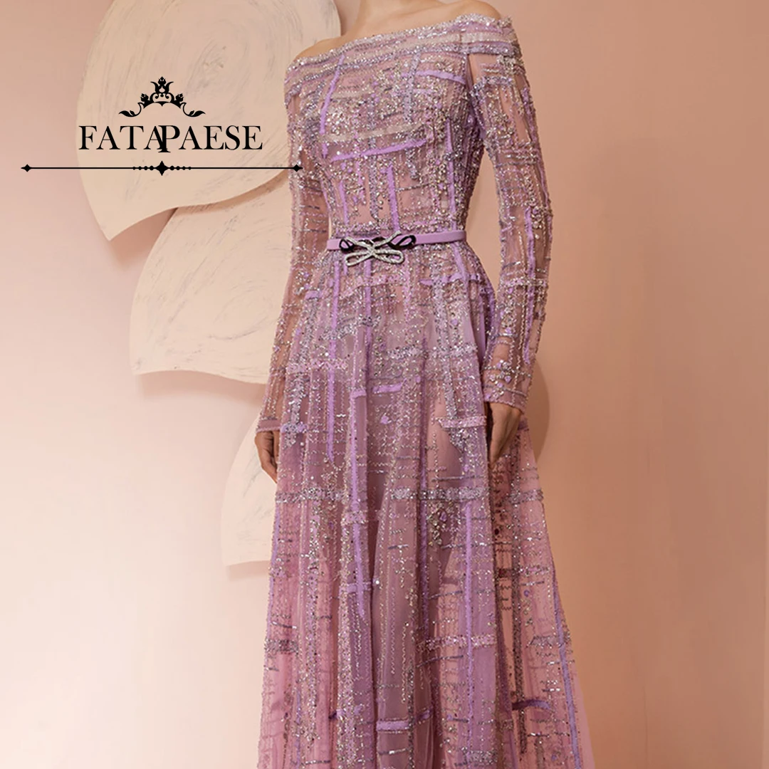 FATAPAESE Customized Glitter Prom Dress Crystal Beadwork Stones Long Sleeve Fully Gown A-line Maxi Ball Clothes Speicial Gowns
FATAPAESE Customized Glitter Prom Dress Crystal Beadwork Stones Long Sleeve Fully Gown A-line Maxi Ball Clothes Speicial Gowns