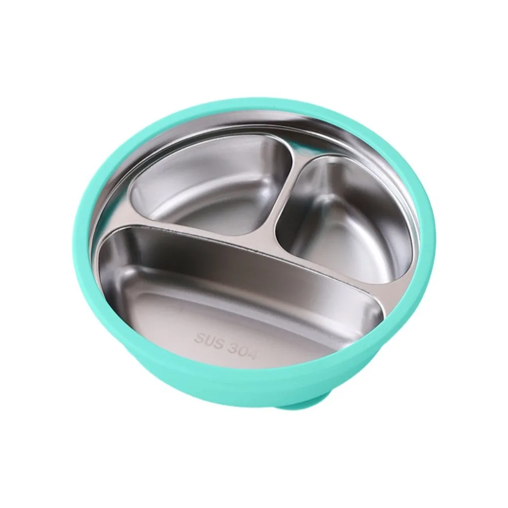 Silicone Suction Cup Baby Sucker Dining Plate Divided Design Thermal Insulation 3 Grids Children Dishes 304 Stainless Steel
Silicone Suction Cup Baby Sucker Dining Plate Divided Design Thermal Insulation 3 Grids Children Dishes 304 Stainless Steel