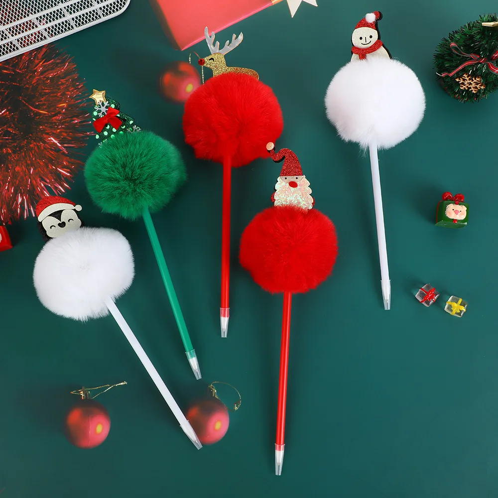 5pcs Christmas Ballpoint Pen Plush Ball Santa Claus Snowman Elk Cartoon Pen Writing Holiday Advertising Gifts 
5pcs Christmas Ballpoint Pen Plush Ball Santa Claus Snowman Elk Cartoon Pen Writing Holiday Advertising Gifts