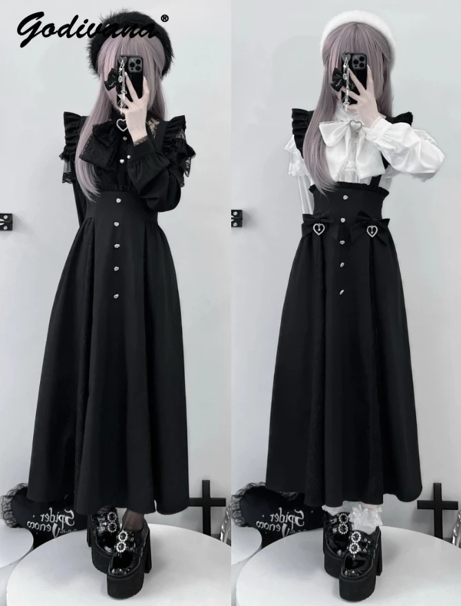 Original Japanese Mine Series High Waist Long Strap Skirt Elegant Ladies Sweet Bow Slim A-line Plaid Suspender Skirt
Original Japanese Mine Series High Waist Long Strap Skirt Elegant Ladies Sweet Bow Slim A-line Plaid Suspender Skirt