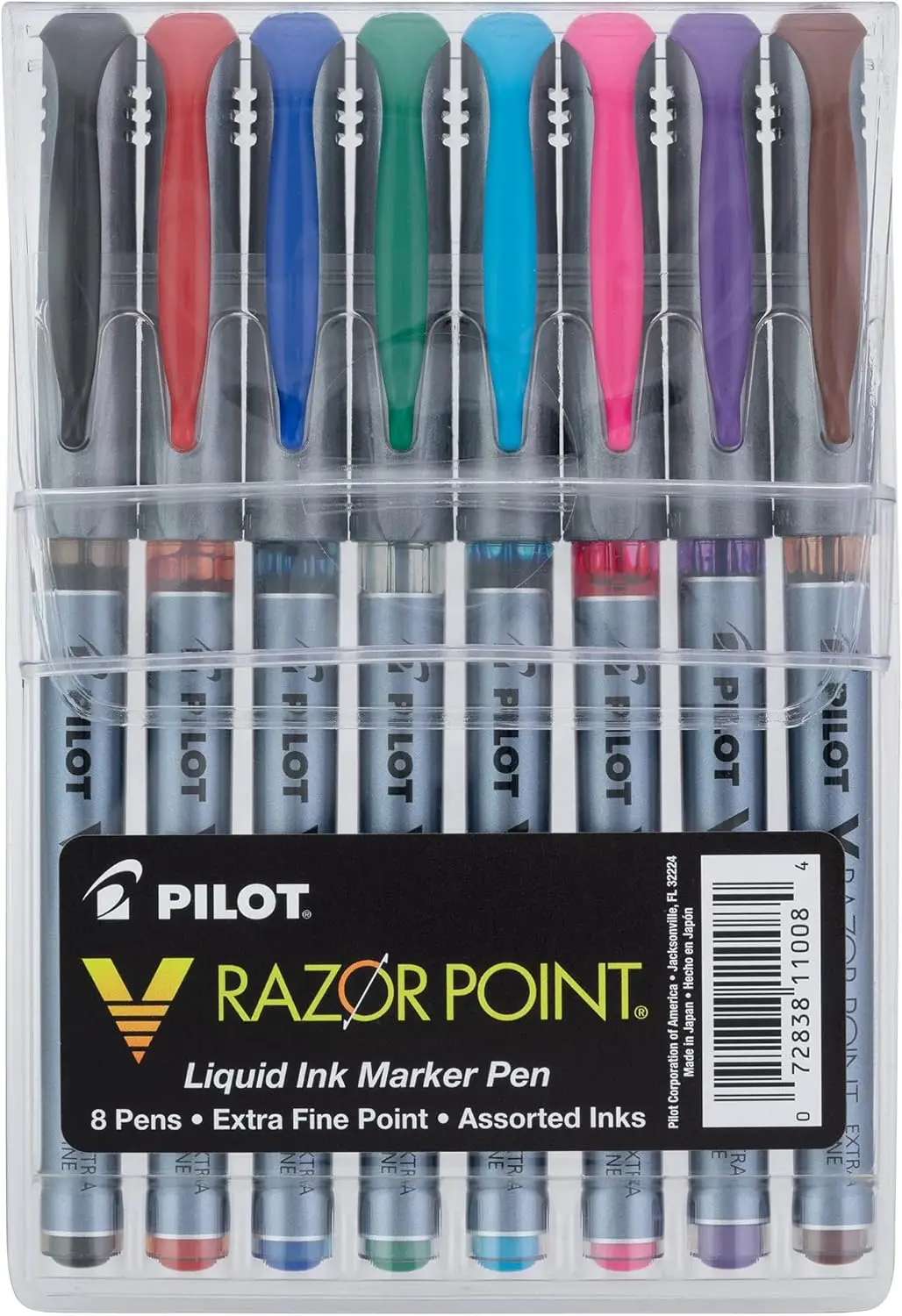 V Razor Point Liquid Ink Markers, Assorted Colors, 8-Pack Pouch for Smooth Writing
V Razor Point Liquid Ink Markers, Assorted Colors, 8-Pack Pouch for Smooth Writing
