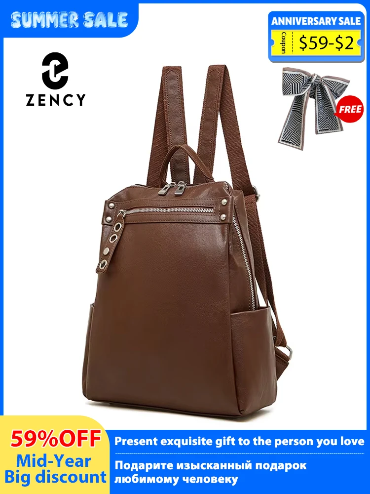 Zency Backpack Large Capacity Women's Business Travel Vintage Rucksack Vegetable Tanned Cowhide Leather Top Layer Designer Bag
Zency Backpack Large Capacity Women's Business Travel Vintage Rucksack Vegetable Tanned Cowhide Leather Top Layer Designer Bag