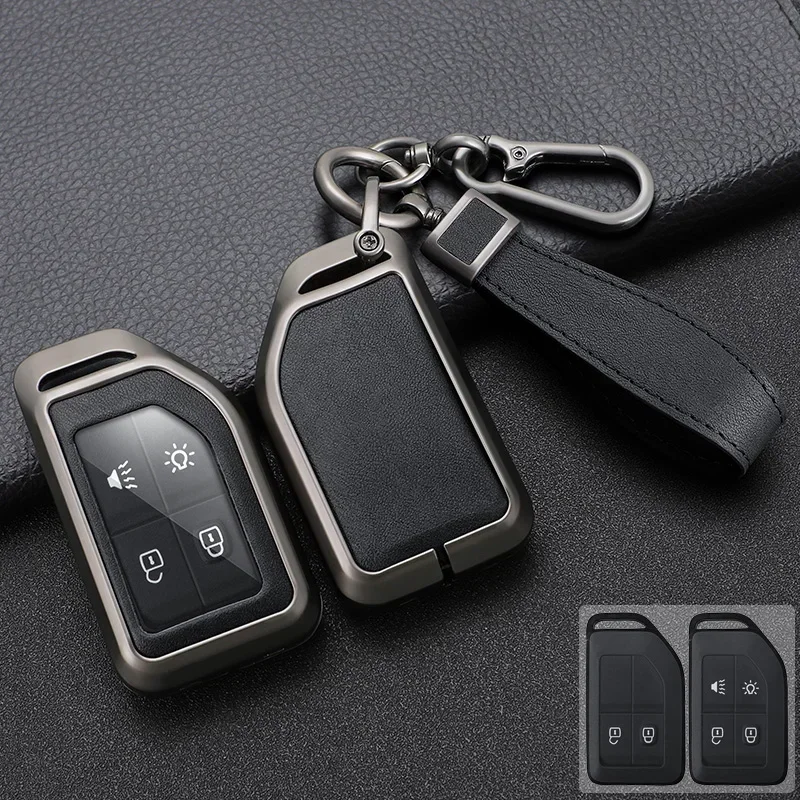 Zinc Alloy+ Leather Car Key Case Cover For Volvo FH16 CARGO 555 FM Heavy Truck 2 4 Button Remote Key Protection Shell Holder Bag
Zinc Alloy+ Leather Car Key Case Cover For Volvo FH16 CARGO 555 FM Heavy Truck 2 4 Button Remote Key Protection Shell Holder Bag