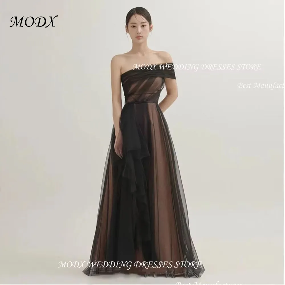 MODX One Shoulder Fairy Black Evening Dresses Wedding Photo shoot Tulle Korea Party Formal Prom Gowns Corset Back Floor Length
MODX One Shoulder Fairy Black Evening Dresses Wedding Photo shoot Tulle Korea Party Formal Prom Gowns Corset Back Floor Length