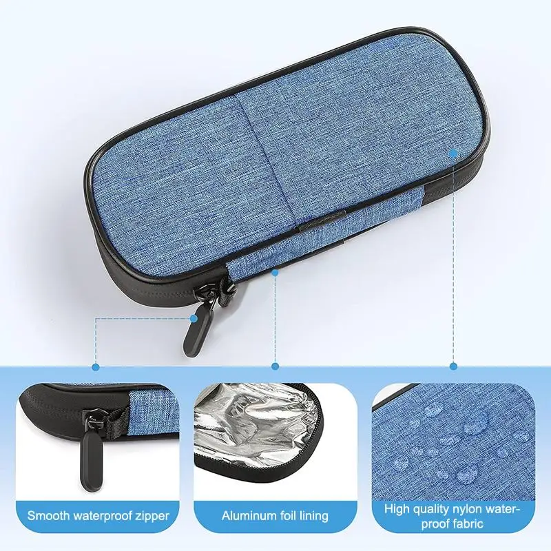 Insulin Cooler Bag 2 Reusable Ice Packs Portable Storage Case Medicine Organizer for Outdoor and Emergency Use
Insulin Cooler Bag 2 Reusable Ice Packs Portable Storage Case Medicine Organizer for Outdoor and Emergency Use