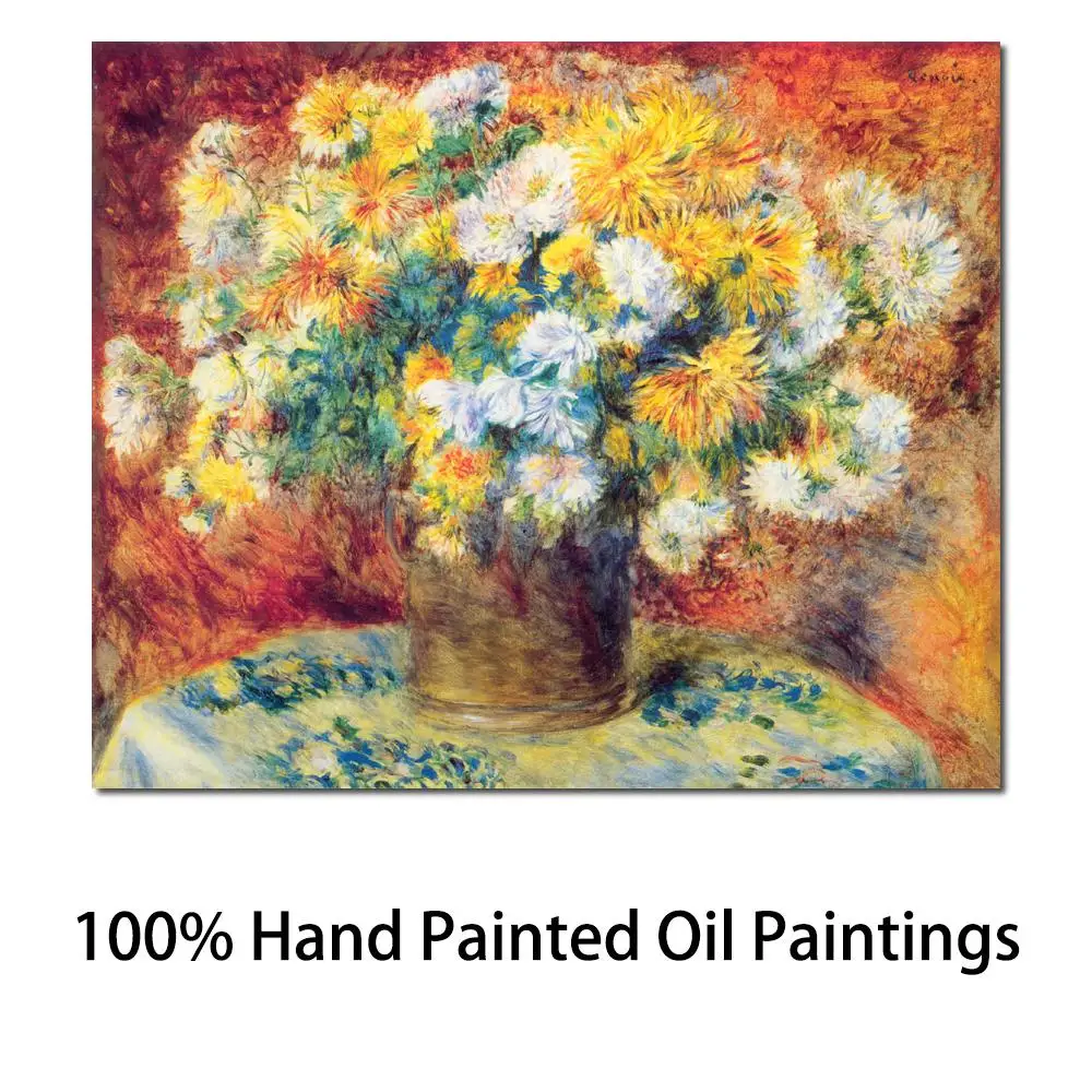 Hand Painted Art on Canvas Chrysan The Mums by Renoir Pierre Auguste Renoir Paintings for Sale High Quality
Hand Painted Art on Canvas Chrysan The Mums by Renoir Pierre Auguste Renoir Paintings for Sale High Quality