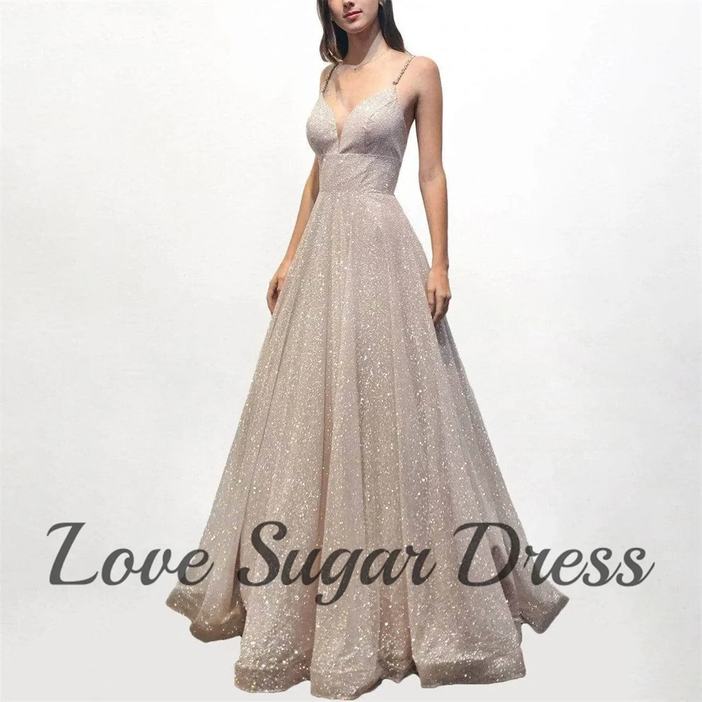 Sparkly Tulle A Line Evening Dresses For Women Spaghetti Strap V Neck Prom Dress Long Formal Party Gowns платье вечернее
Sparkly Tulle A Line Evening Dresses For Women Spaghetti Strap V Neck Prom Dress Long Formal Party Gowns платье вечернее