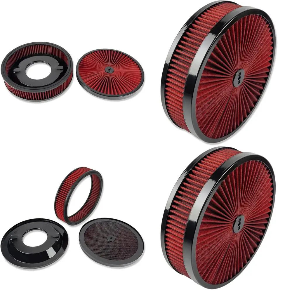 14 x 3 Round Air Filter with Washable Red Element and Black Frame
14 x 3 Round Air Filter with Washable Red Element and Black Frame