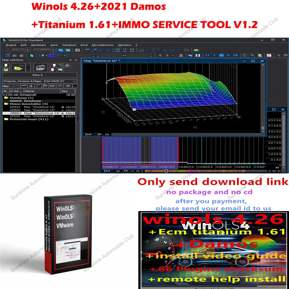 Winlos 4.26 With 66 Plugins Checksum ECU Remapping lesson 2021 Damos File + Ecm titanium 1.61 + IMMO SERVICE TOOL V1.2 Software
Winlos 4.26 With 66 Plugins Checksum ECU Remapping lesson 2021 Damos File + Ecm titanium 1.61 + IMMO SERVICE TOOL V1.2 Software
