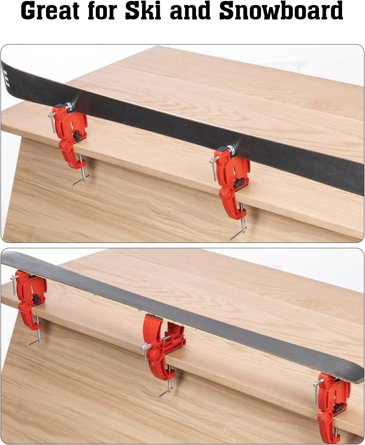 Snowboard Tuning Tools Kit 3PCS Anti-Slip Clamps with Rubber Pads Stable Holder for Snowboard Repair Waxing Service
Snowboard Tuning Tools Kit 3PCS Anti-Slip Clamps with Rubber Pads Stable Holder for Snowboard Repair Waxing Service