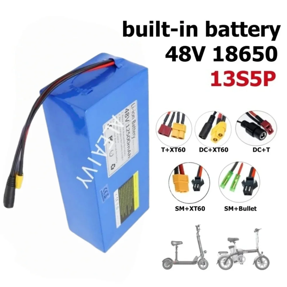 48V 12.5Ah 13S5P 18650 Battery with BMS for Power Tools 500W-1000W Electric Scooter/Mobility Scooter +54.6V 2A Charger
48V 12.5Ah 13S5P 18650 Battery with BMS for Power Tools 500W-1000W Electric Scooter/Mobility Scooter +54.6V 2A Charger