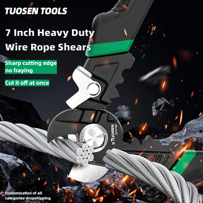 Ножницы для троса Tuosen Hardware, плоскогубцы для резки троса, 7-дюймовые плоскогубцы для стального троса без легких, ножницы для троса
Ножницы для троса Tuosen Hardware, плоскогубцы для резки троса, 7-дюймовые плоскогубцы для стального троса без легких, ножницы для троса