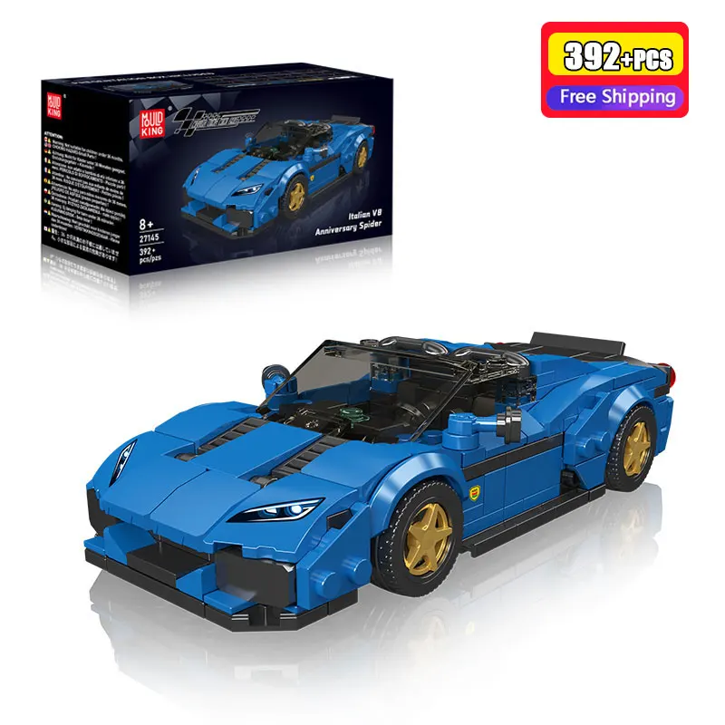 MOULD KING 392Pcs Italian V8 Convertible Supercar Building Blocks MOC Sports Car Model Bricks Construction Toy Kid Birthday Gift
MOULD KING 392Pcs Italian V8 Convertible Supercar Building Blocks MOC Sports Car Model Bricks Construction Toy Kid Birthday Gift