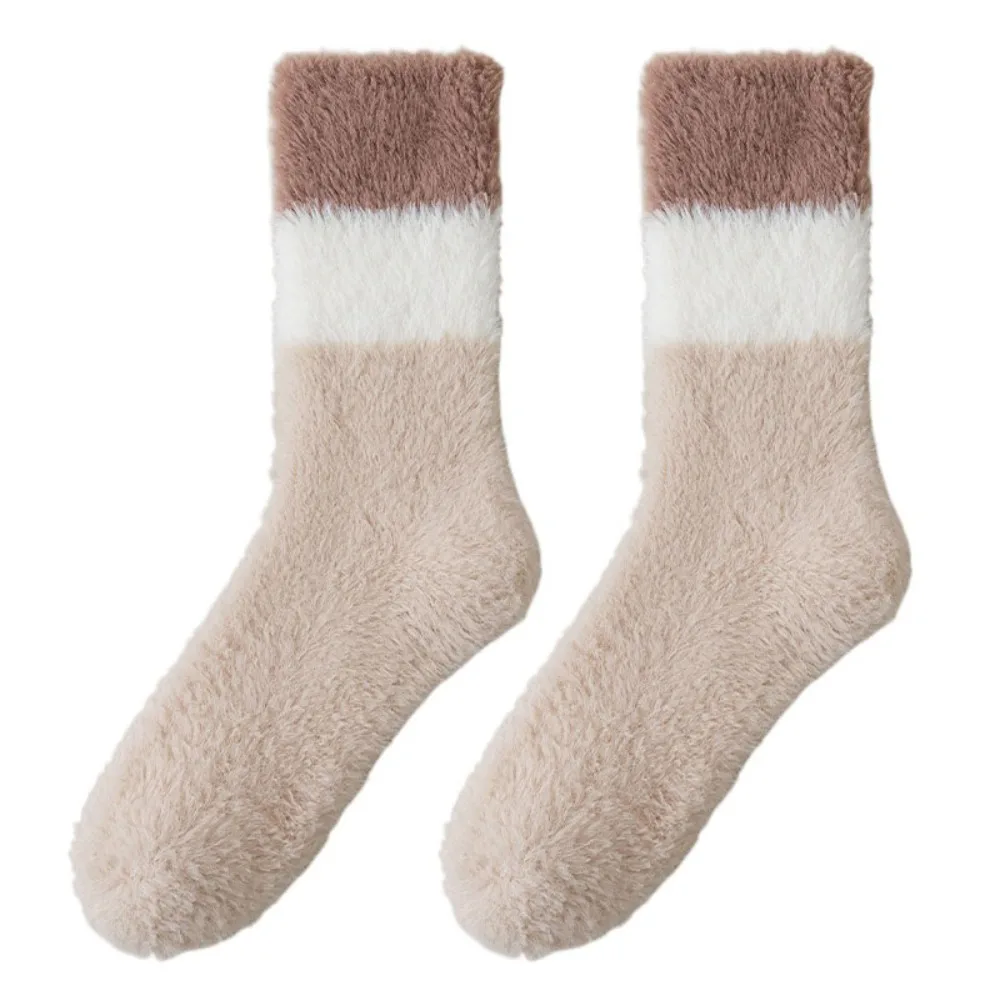 Fashion Thicken Warm Coral Fleece Socks Winter Stripe Patchwork Floor Socks Sleeping Hosiery Mid Tube Socks Women Winter
Fashion Thicken Warm Coral Fleece Socks Winter Stripe Patchwork Floor Socks Sleeping Hosiery Mid Tube Socks Women Winter
