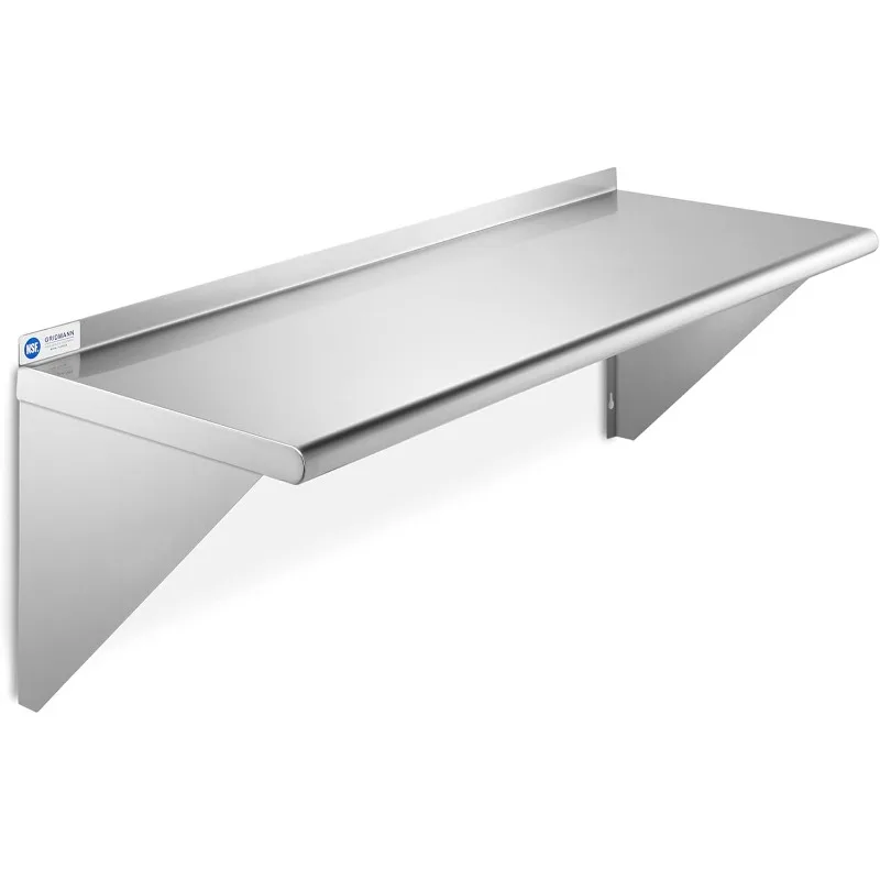 GRIDMANN 12" x 36" Stainless Steel Wall Mount Shelf with Backsplash, Commercial Grade - NSF Certified 18 Gauge Shelving
GRIDMANN 12" x 36" Stainless Steel Wall Mount Shelf with Backsplash, Commercial Grade - NSF Certified 18 Gauge Shelving