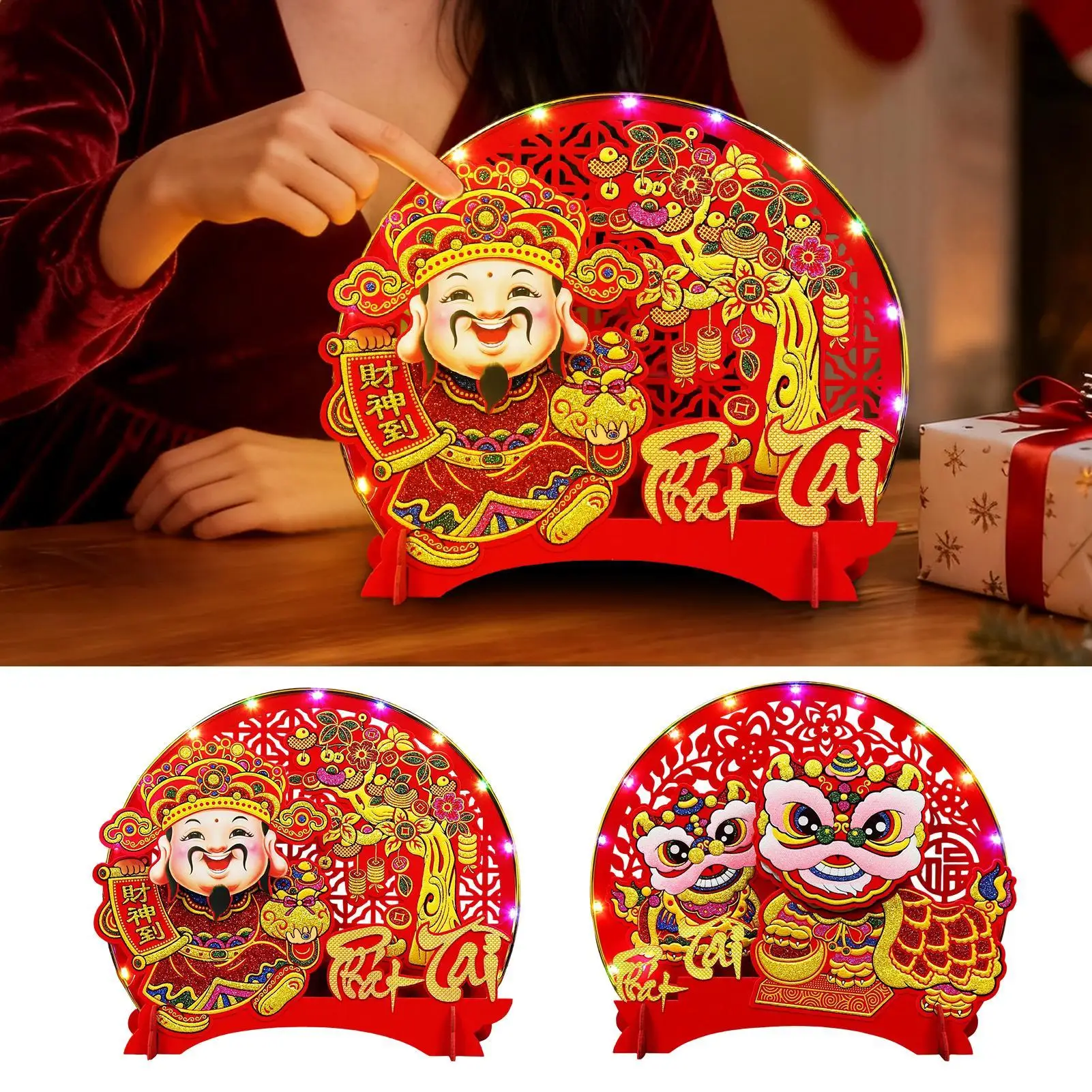 Wealth Desk Ornament Nodding Vietnamese Centerpiece Felt Table Decorations with Light for New Year Spring Festival Home
Wealth Desk Ornament Nodding Vietnamese Centerpiece Felt Table Decorations with Light for New Year Spring Festival Home