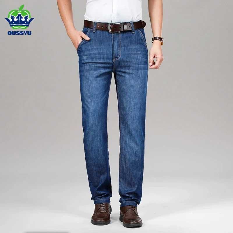 Good Quality Spring Summer Cotton Straight Jeans Classic Business Work Long Pants Dad Trousers Father's Day Gift Plus Size 38 40
Good Quality Spring Summer Cotton Straight Jeans Classic Business Work Long Pants Dad Trousers Father's Day Gift Plus Size 38 40