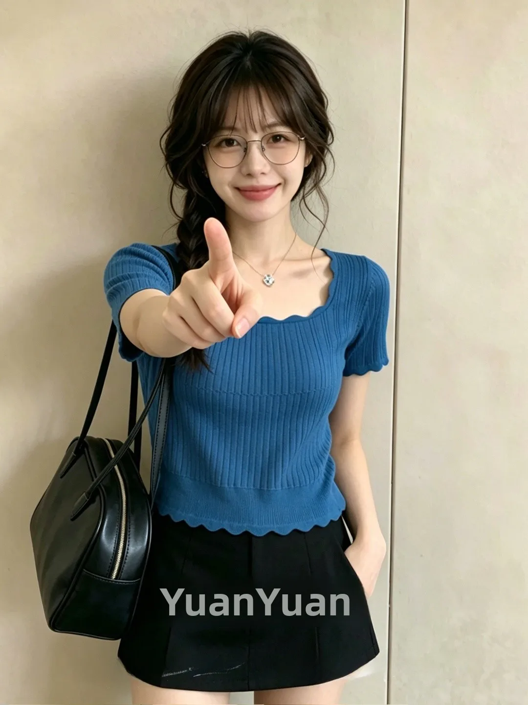 Sweet Style Square Collar Ruffle Short Sleeve Knitted Top Slimming Fashionable Versatile Short Length Women's Summer Fashion
Sweet Style Square Collar Ruffle Short Sleeve Knitted Top Slimming Fashionable Versatile Short Length Women's Summer Fashion