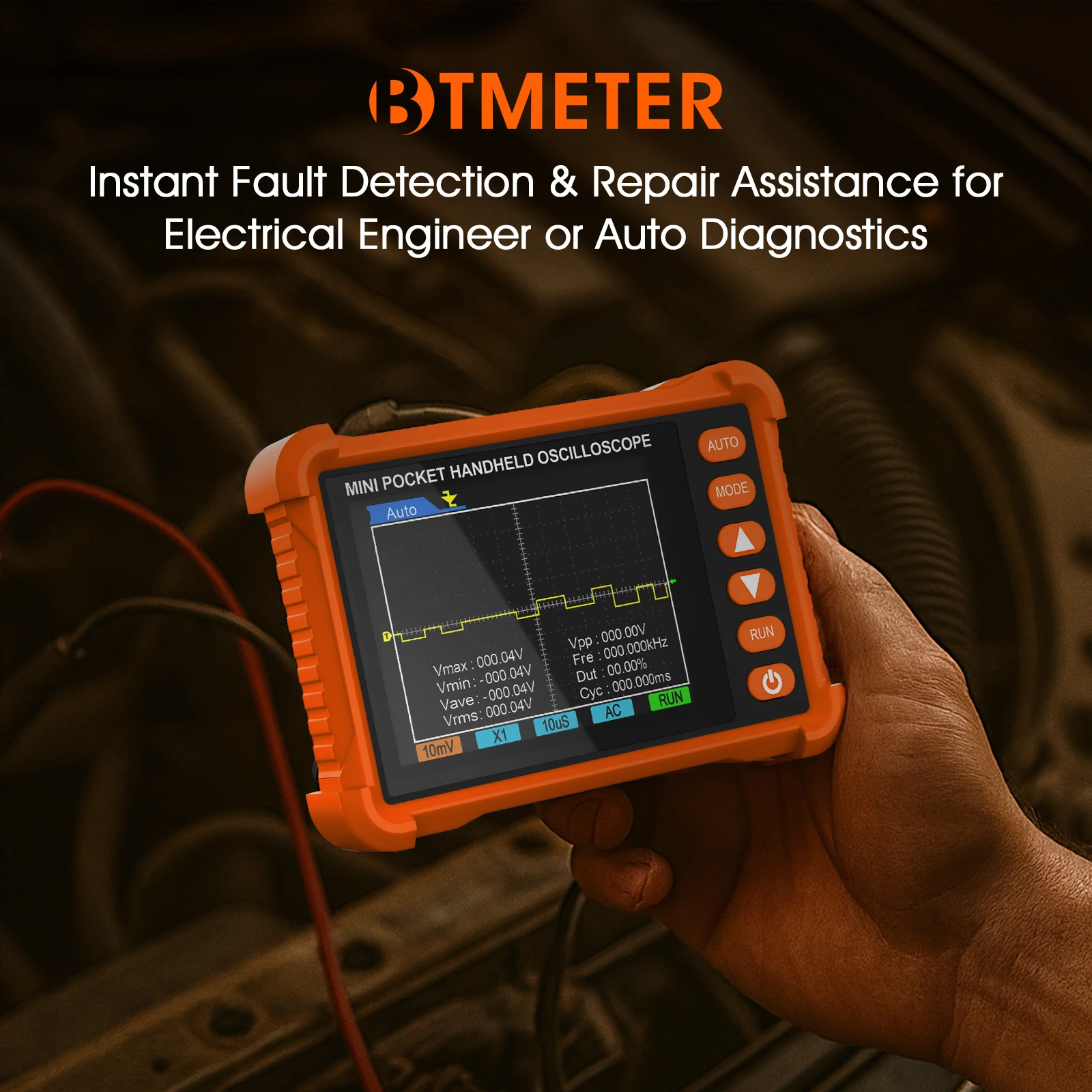 Handheld Digital Oscilloscope 2.5MS/s 250kHz Portable with 2.8' LCD Auto Trigger AC/DC for DIY Electronics Repair
Handheld Digital Oscilloscope 2.5MS/s 250kHz Portable with 2.8' LCD Auto Trigger AC/DC for DIY Electronics Repair